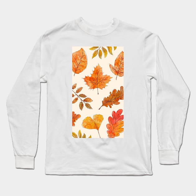 Enchanted Fall: A Whirlwind of Artistic Expression Long Sleeve T-Shirt by Noma-Design
